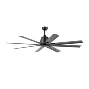 Breda 65" Satin Black Windmill Ceiling Fan