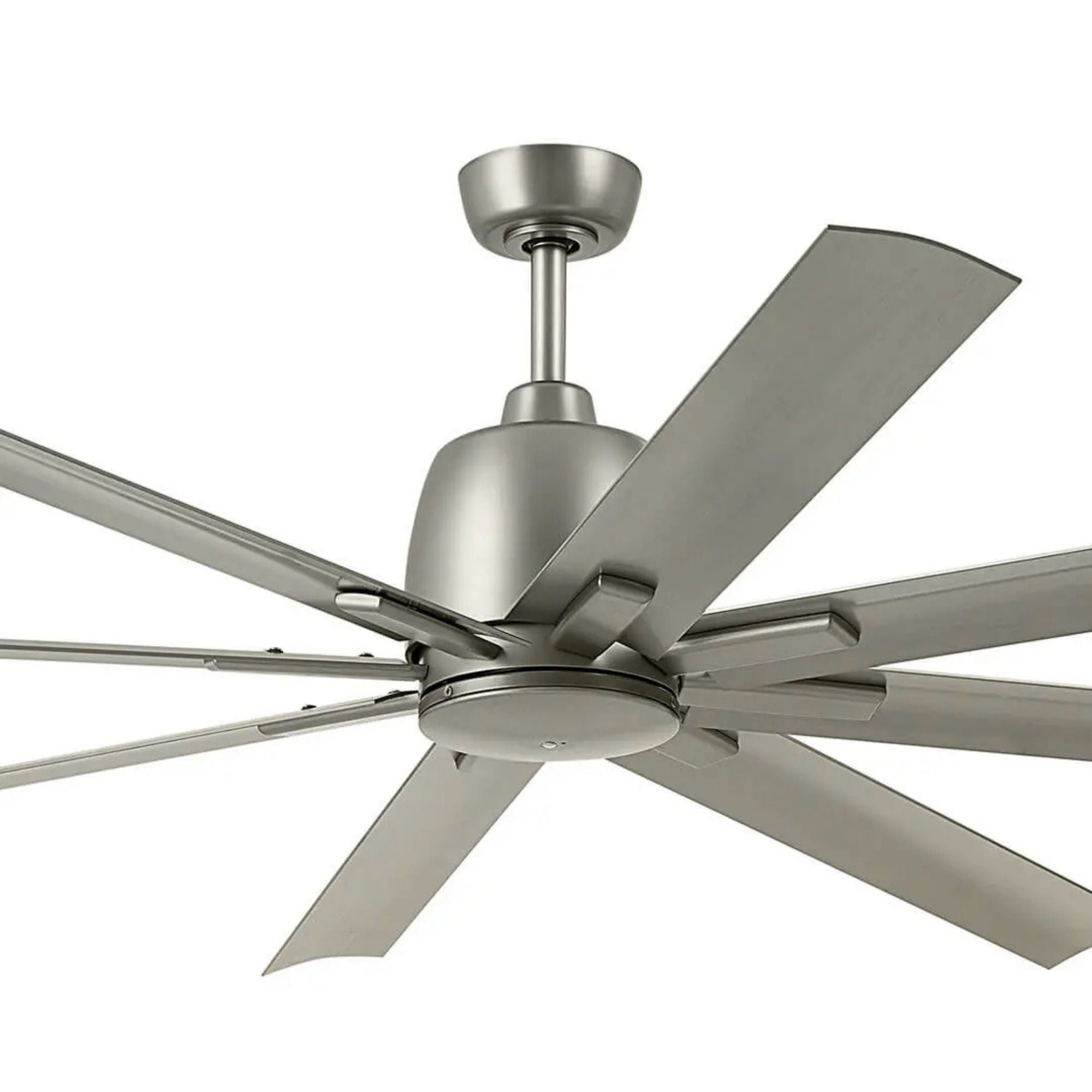 Breda 75" Brushed Nickel Windmill Ceiling Fan
