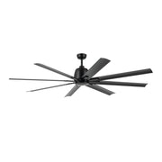 Breda 75" Satin Black Windmill Ceiling Fan