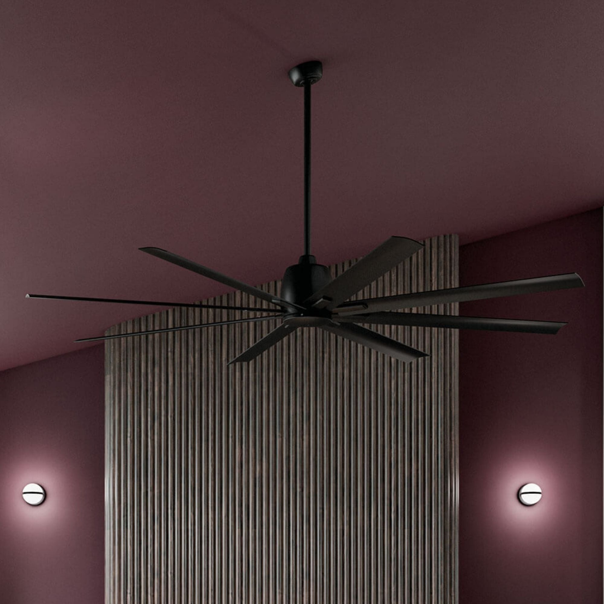 Breda 84" Satin Black Windmill Ceiling Fan