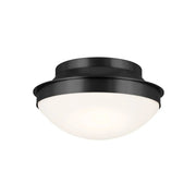 Bretta 14" 2-Light Flush Mount, Black Finish