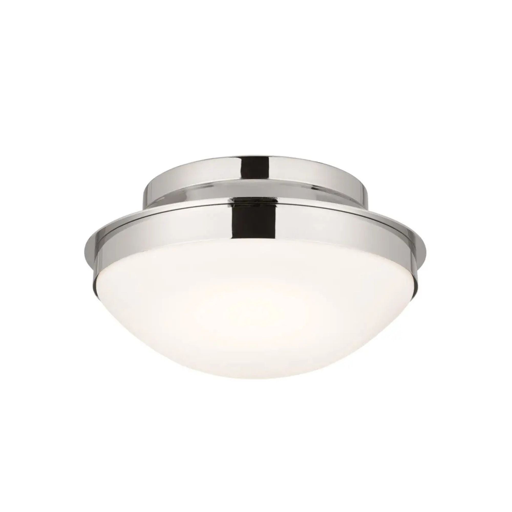 Bretta 14" 2-Light Flush Mount, Polished Nickel Finish