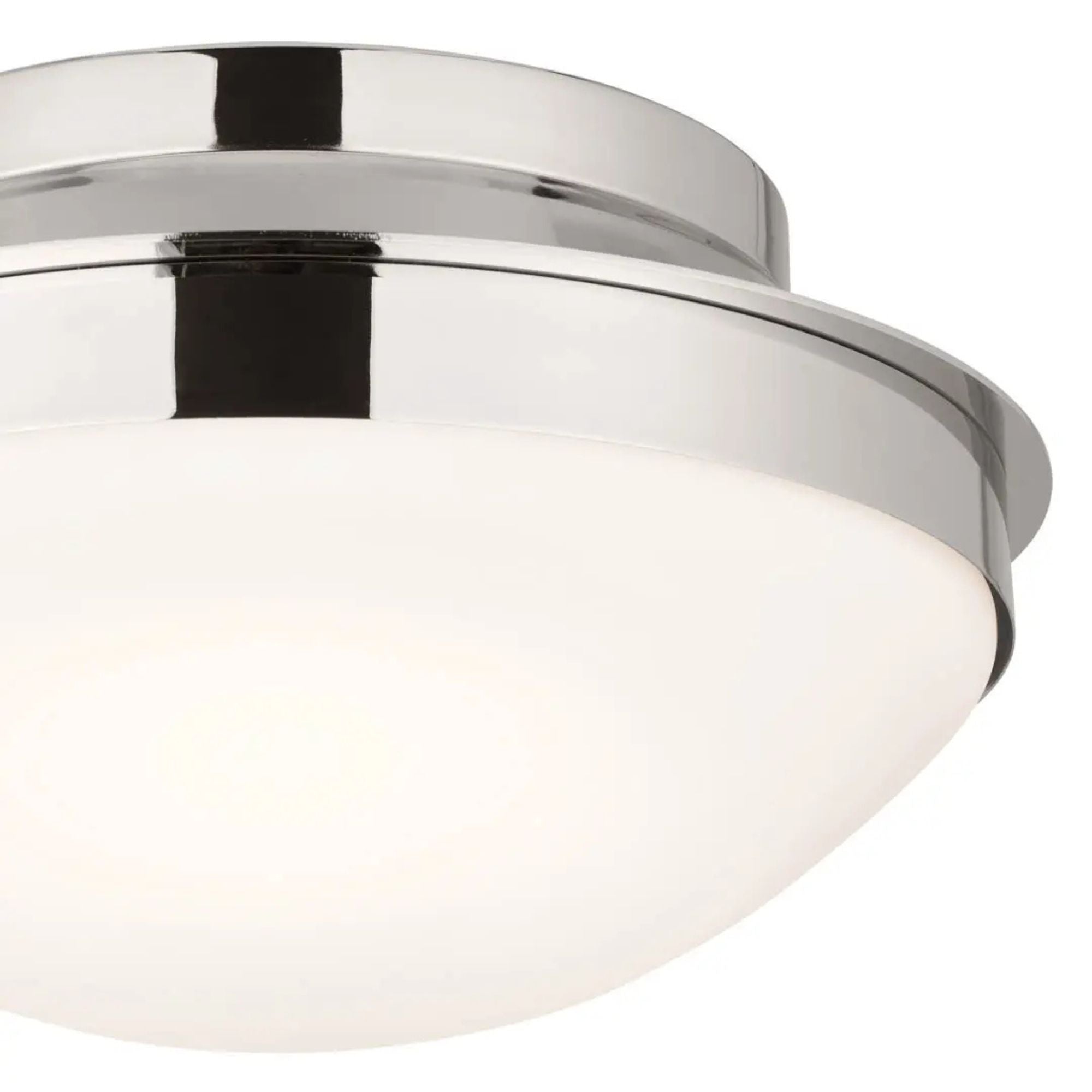 Bretta 14" 2-Light Flush Mount, Polished Nickel Finish