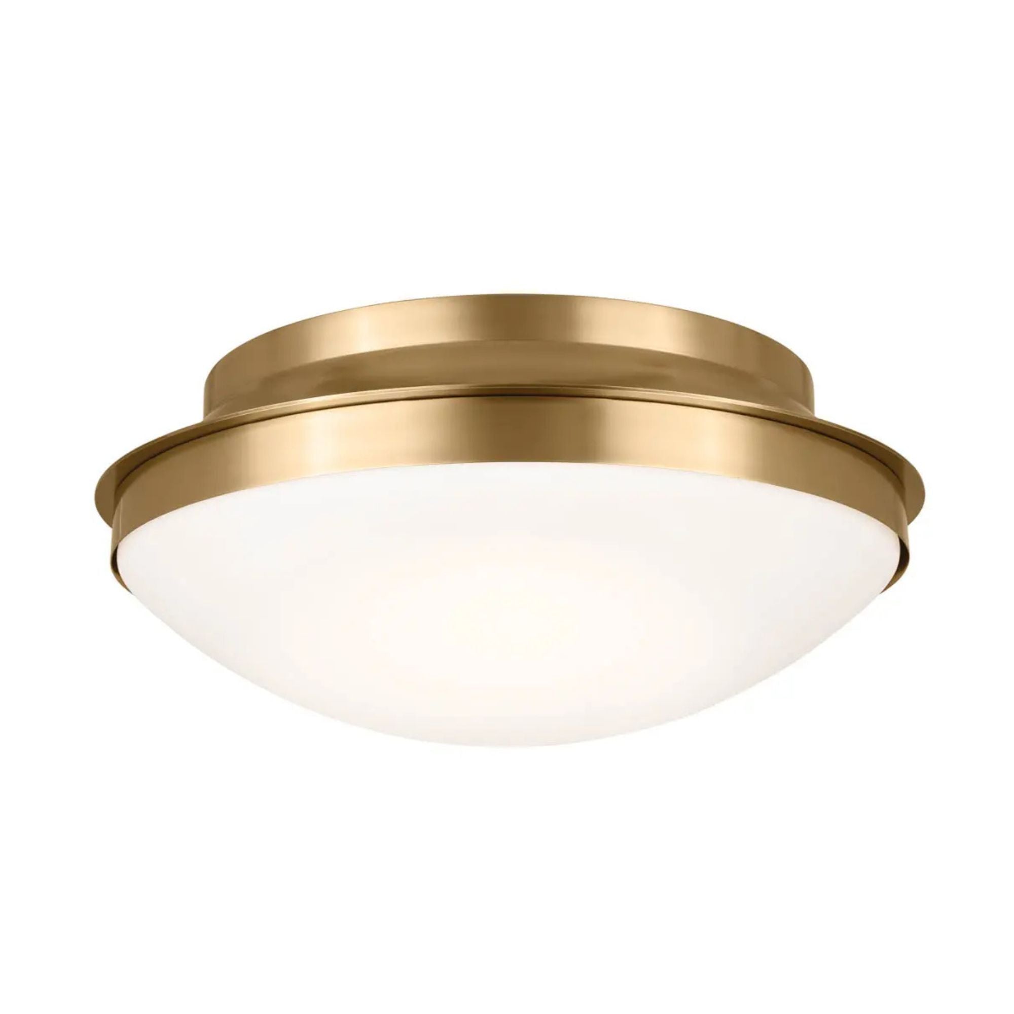 Bretta 18" 3-Light Flush Mount, Brushed Natural Brass Finish