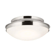 Bretta 18" 3-Light Flush Mount, Polished Nickel Finish
