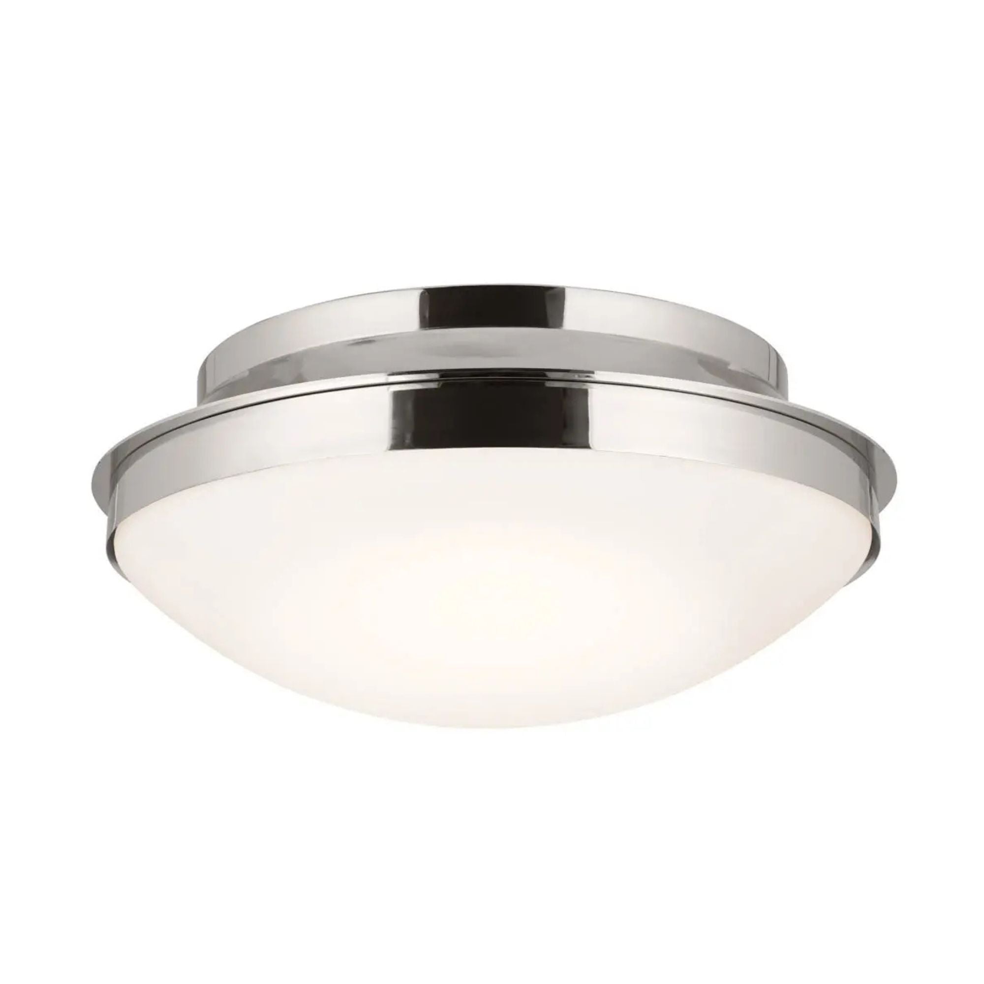 Bretta 18" 3-Light Flush Mount, Polished Nickel Finish