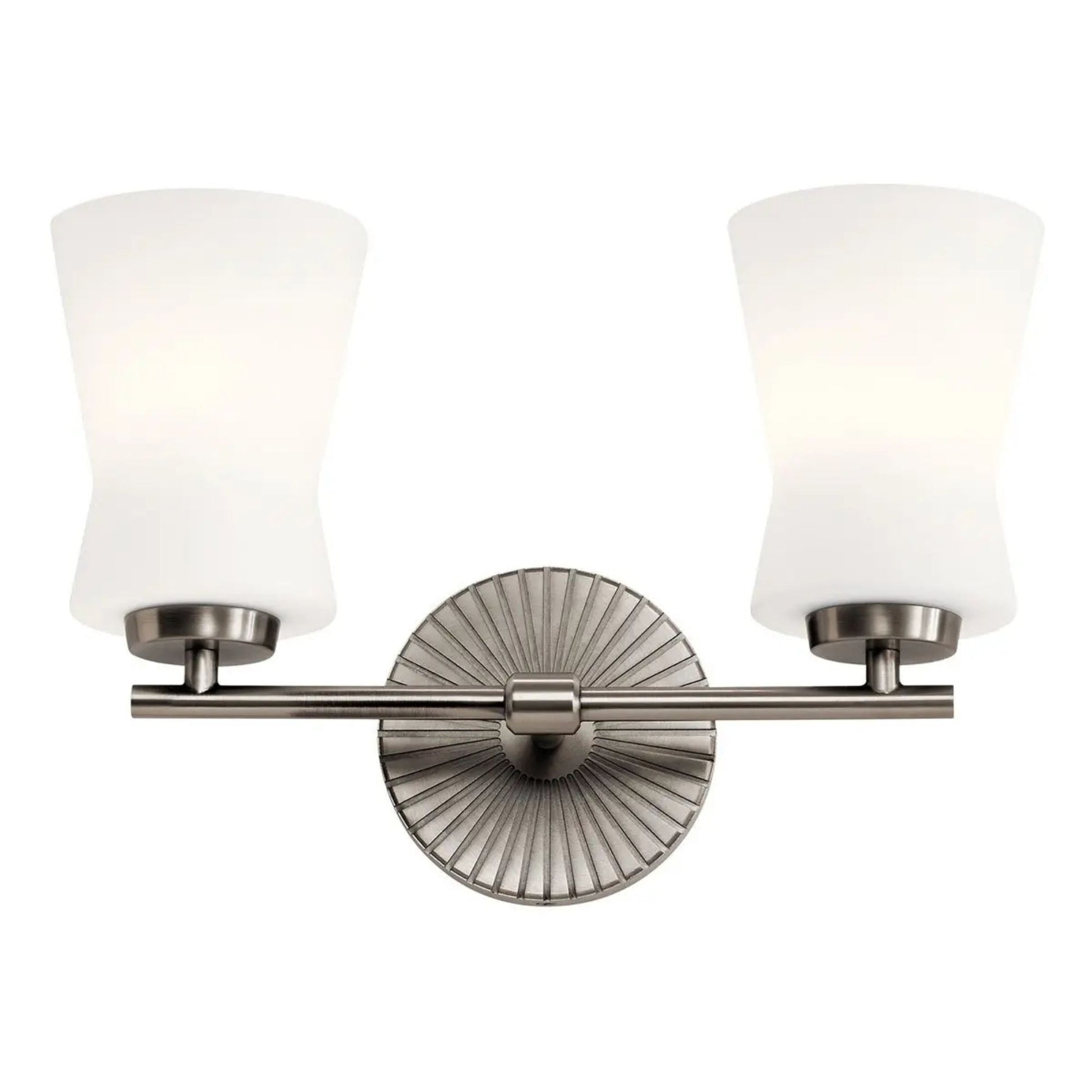 Brianne 15" 2-Light Bath Vanity Light, Classic Pewter Finish - Bees Lighting