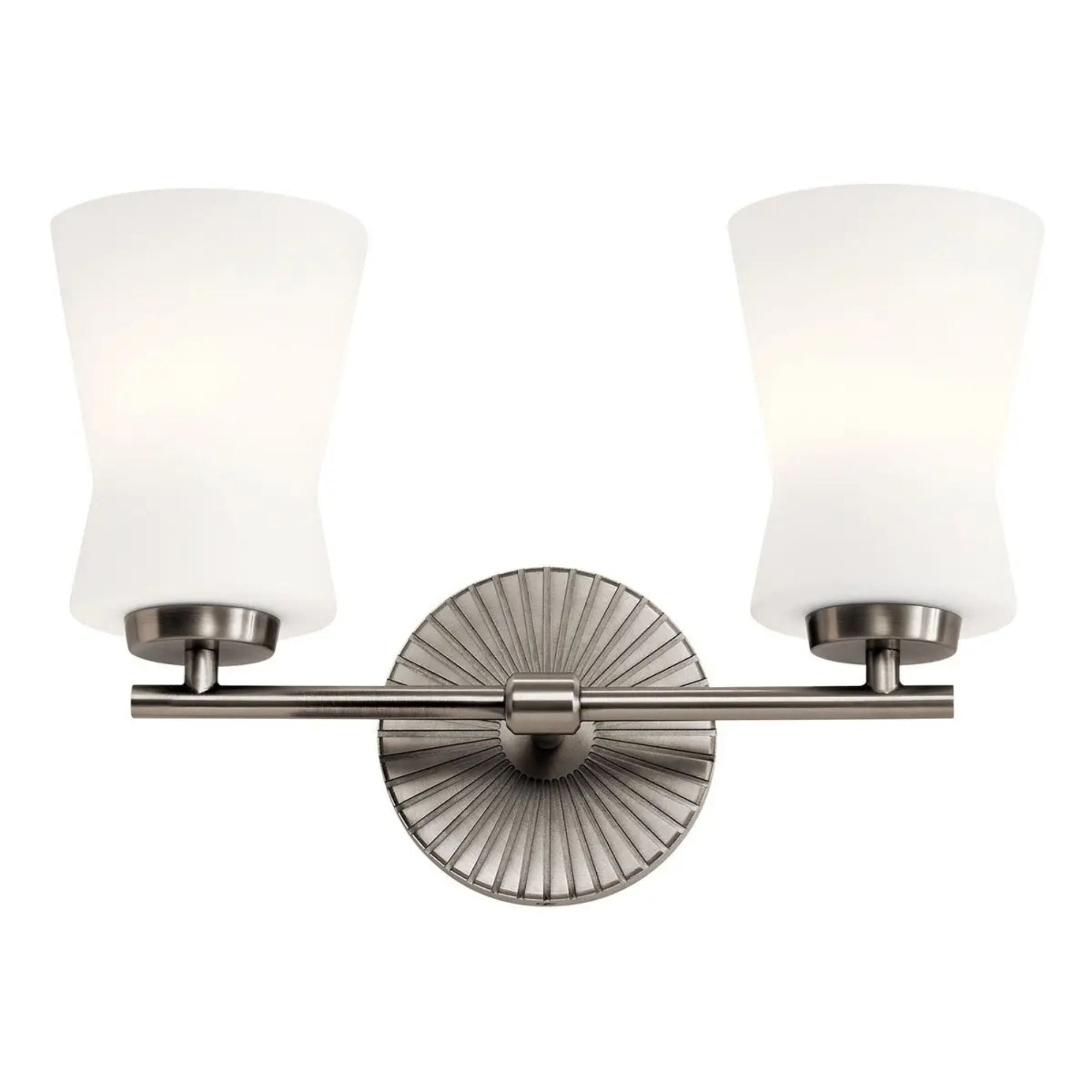 Brianne 15" 2-Light Bath Vanity Light, Classic Pewter Finish - Bees Lighting