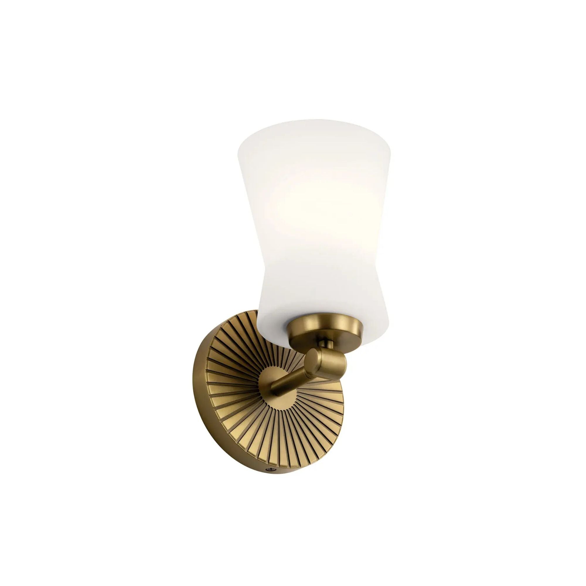 Brianne 10" Wall Sconce, Brushed Natural Brass Finish
