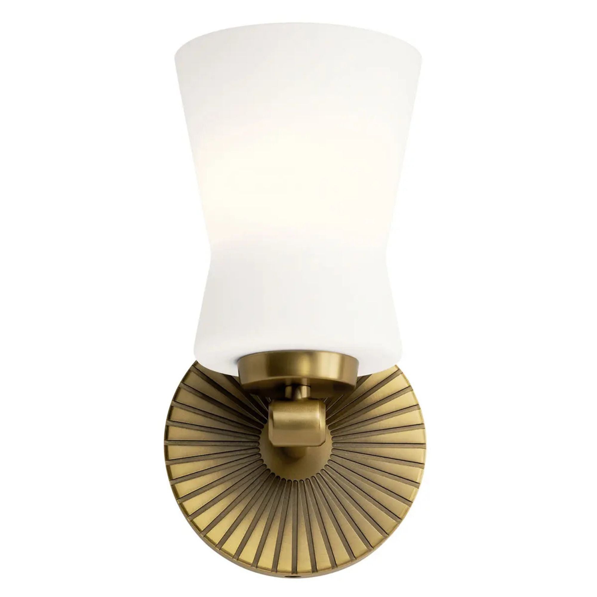 Brianne 10" Wall Sconce, Brushed Natural Brass Finish