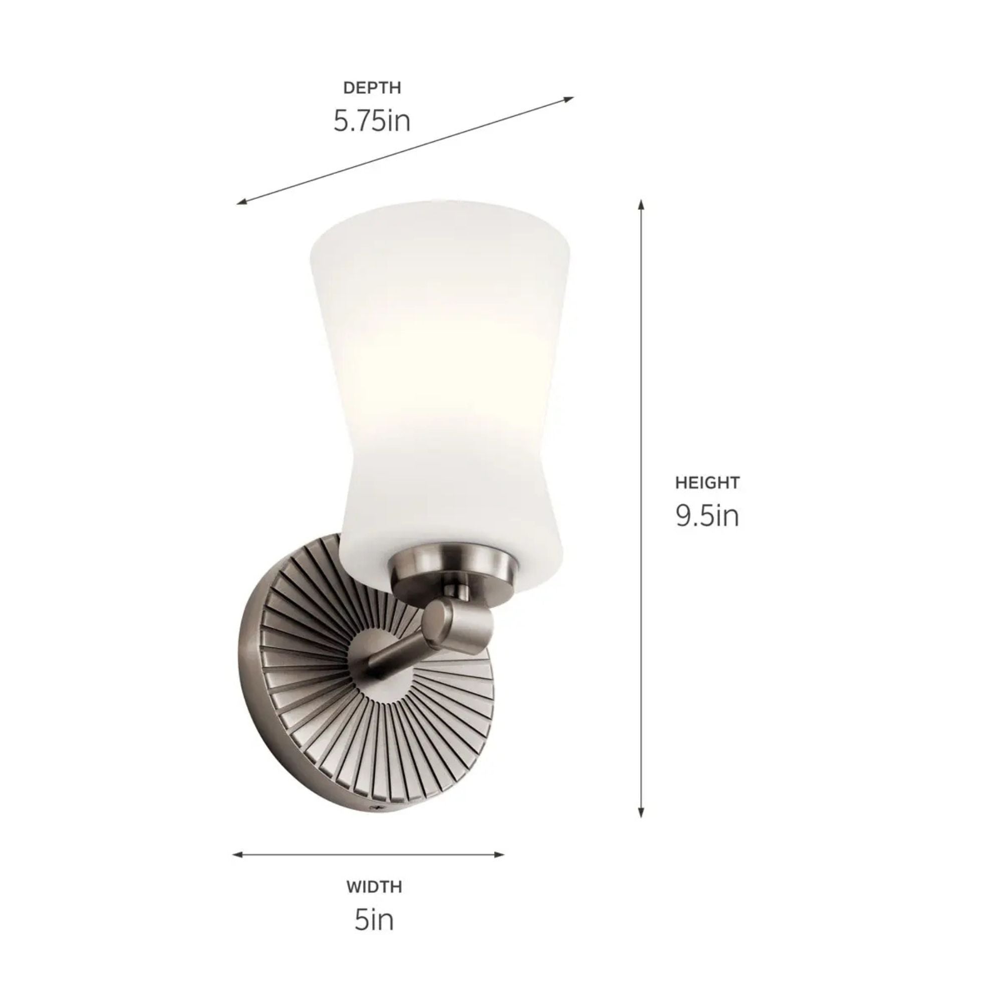 Brianne 10" Wall Sconce, Classic Pewter Finish