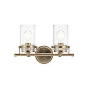 Brinley 16" 2-Light Bath Vanity Light, Champagne Bronze Finish