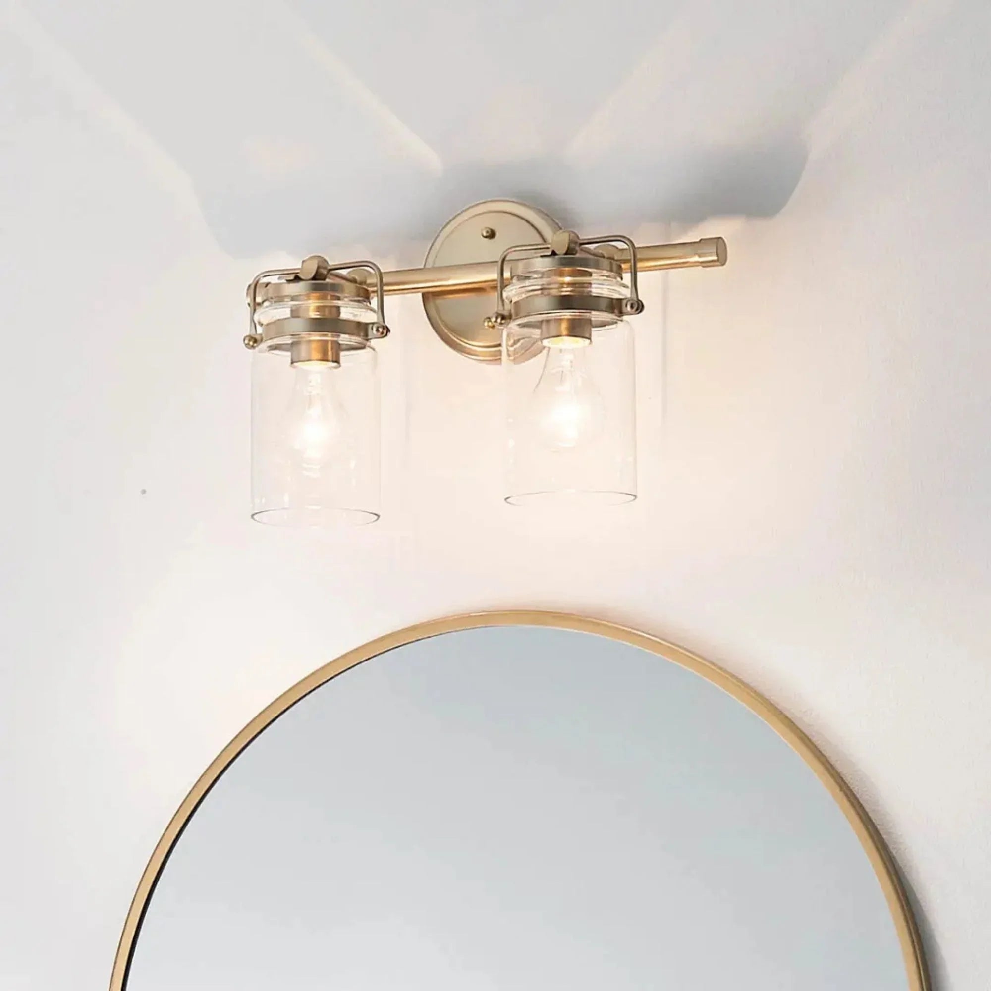 Brinley 16" 2-Light Bath Vanity Light, Champagne Bronze Finish