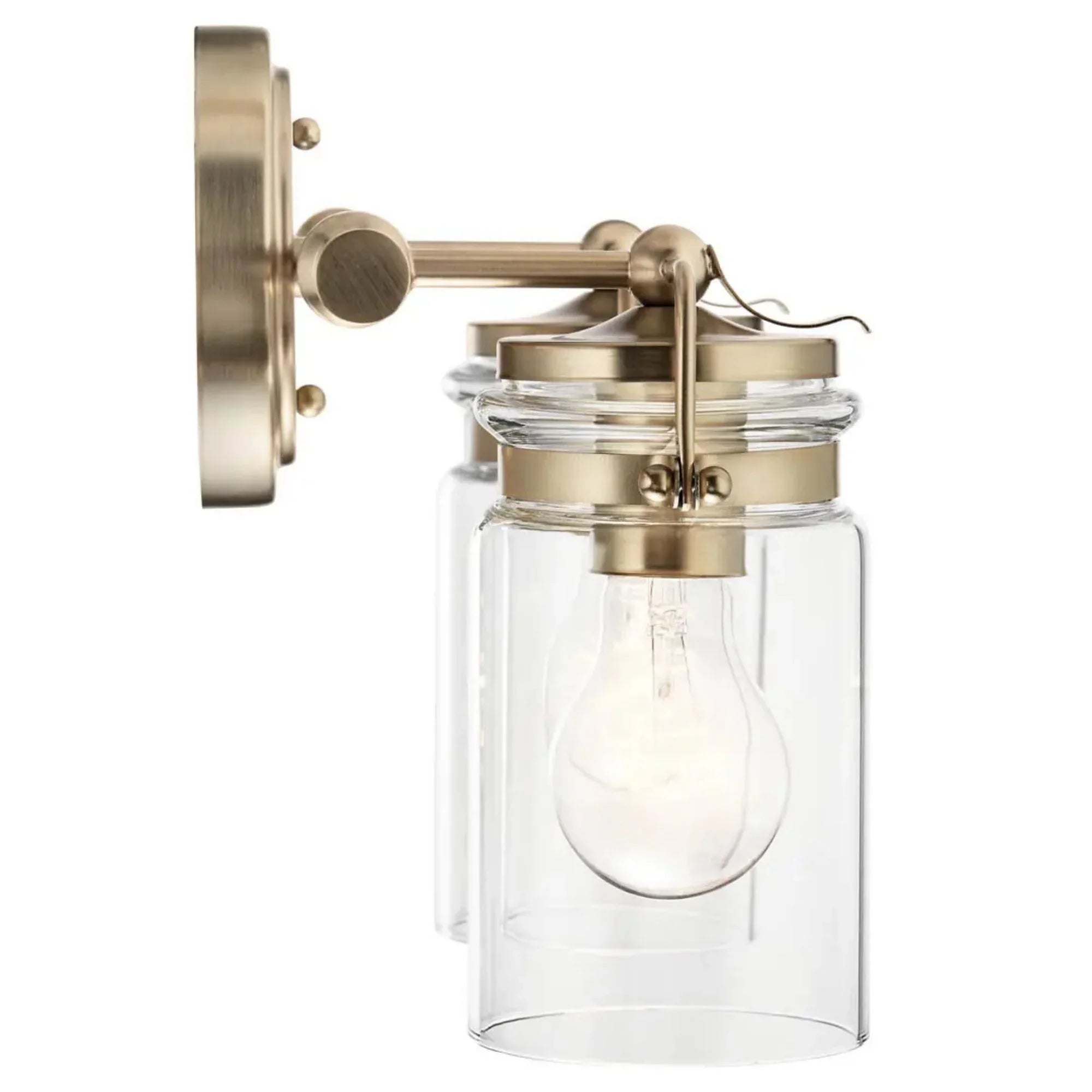 Brinley 16" 2-Light Bath Vanity Light, Champagne Bronze Finish