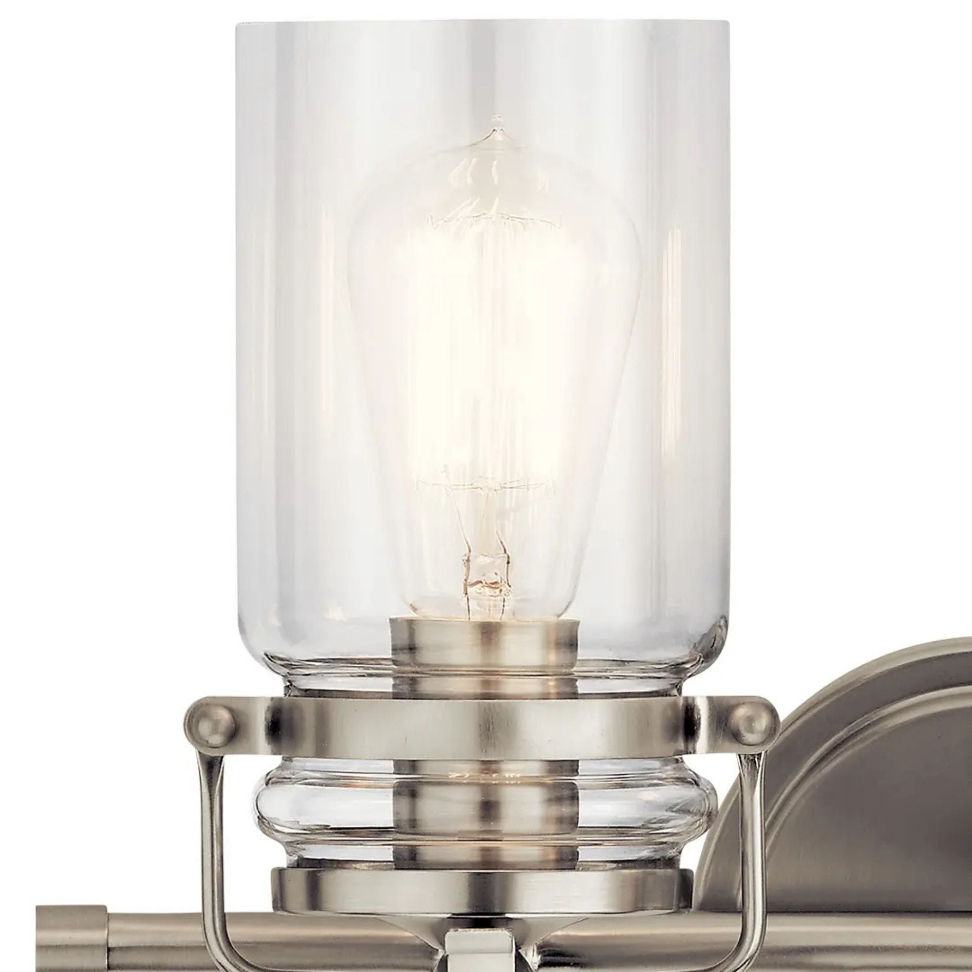 Brinley 16" 2-Light Bath Vanity Light, Brushed Nickel Finish