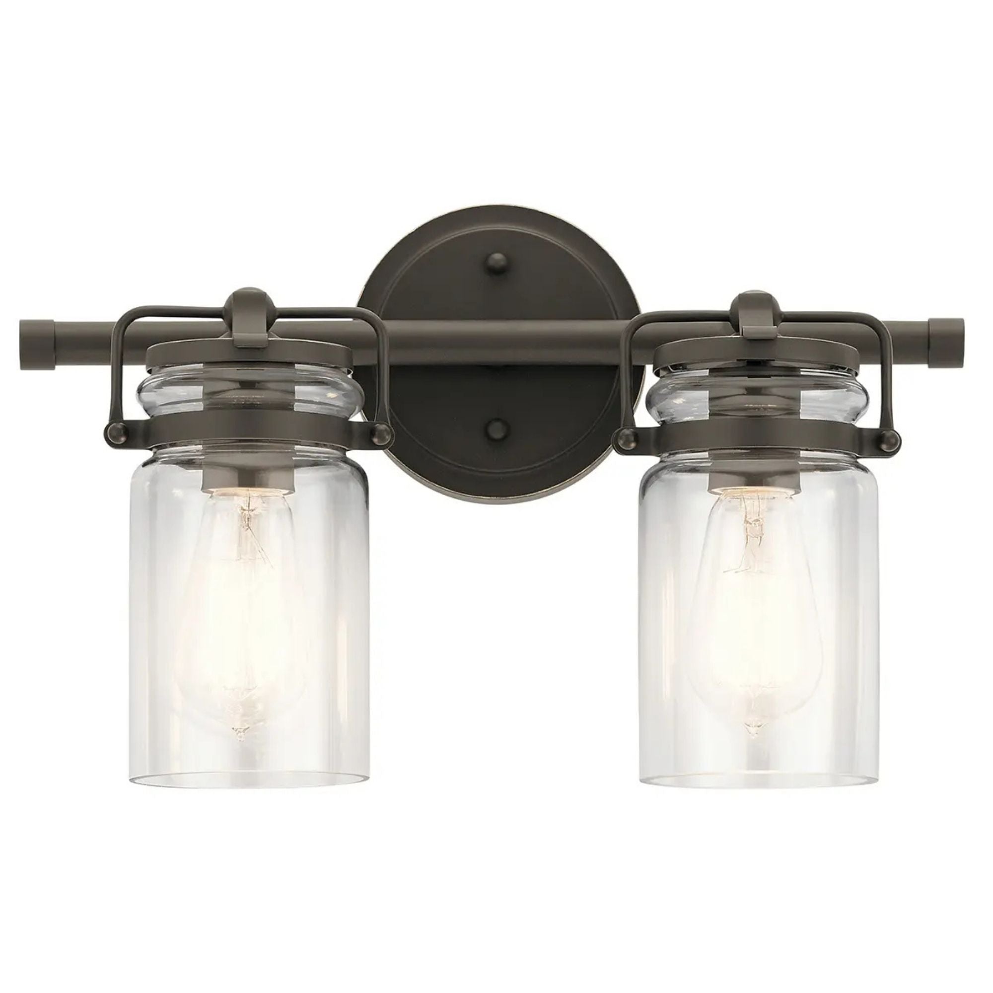 Brinley 16" 2-Light Bath Vanity Light, Olde Bronze Finish