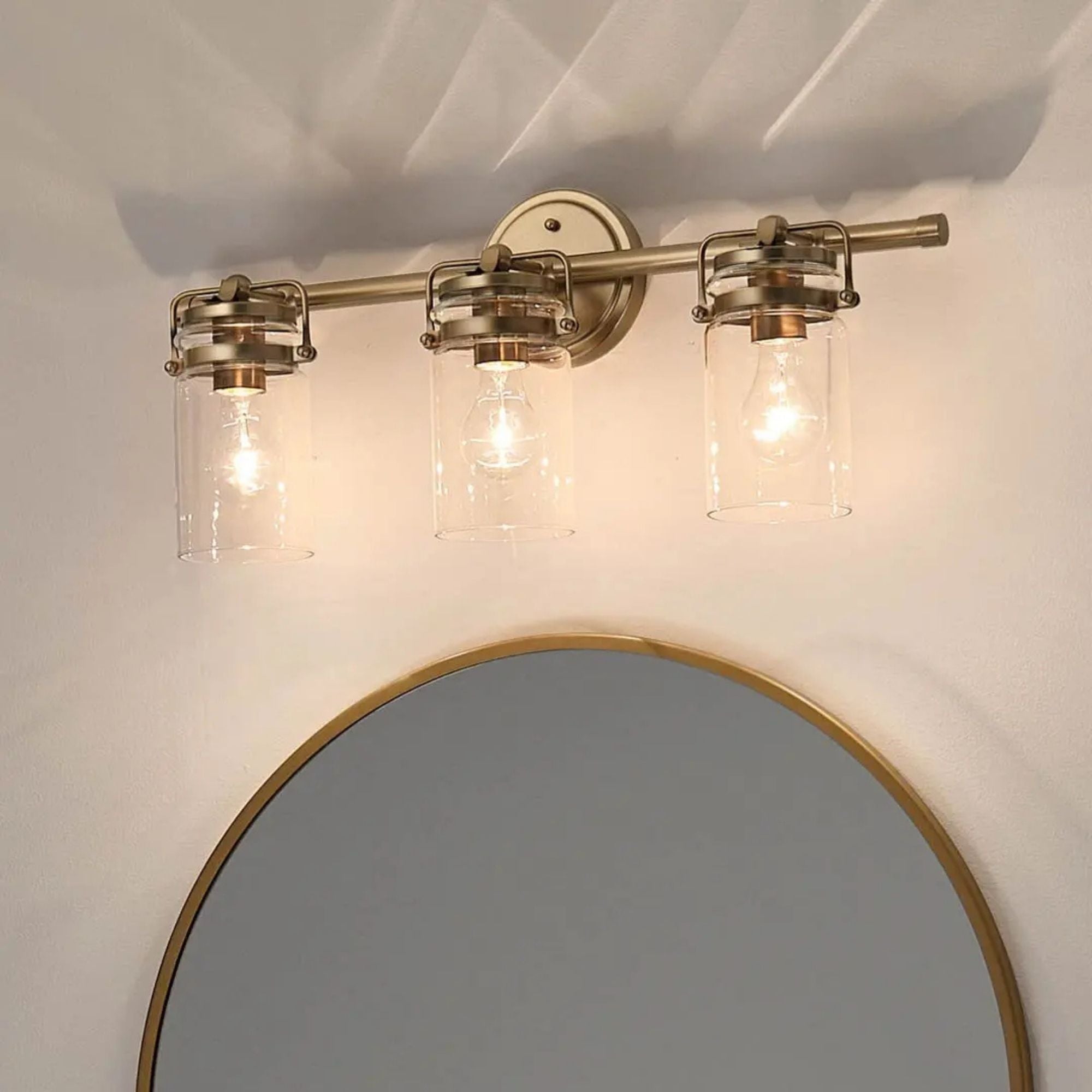 Brinley 24" 3-Light Bath Vanity Light, Champagne Bronze Finish