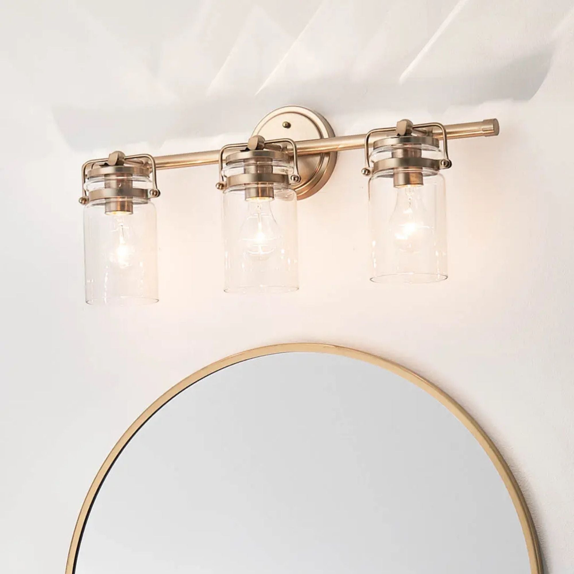 Brinley 24" 3-Light Bath Vanity Light, Champagne Bronze Finish