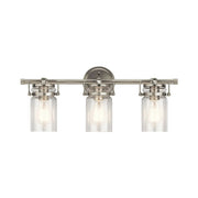 Brinley 24" 3-Light Bath Vanity Light, Brushed Nickel Finish