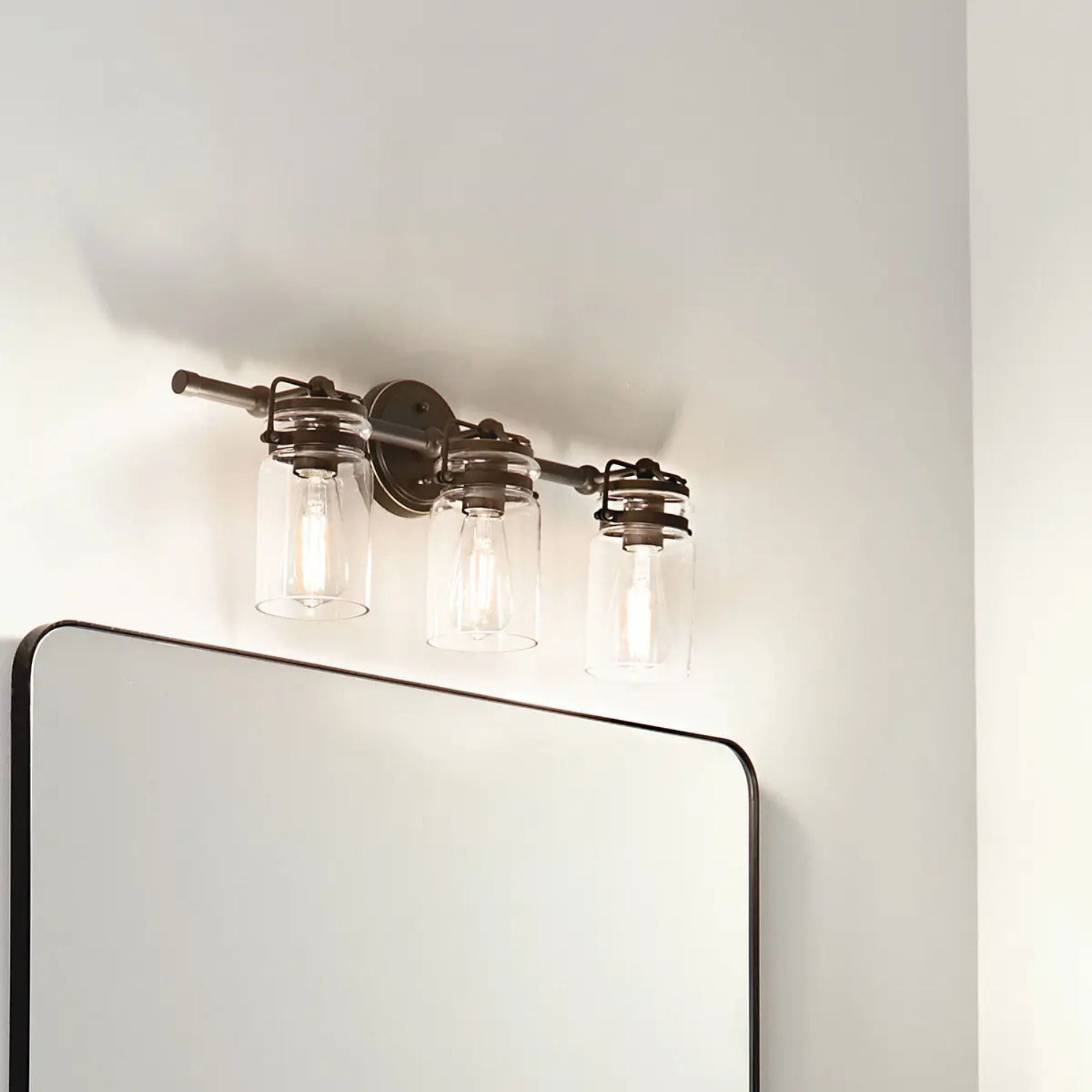 Brinley 24" 3-Light Bath Vanity Light, Brushed Nickel Finish