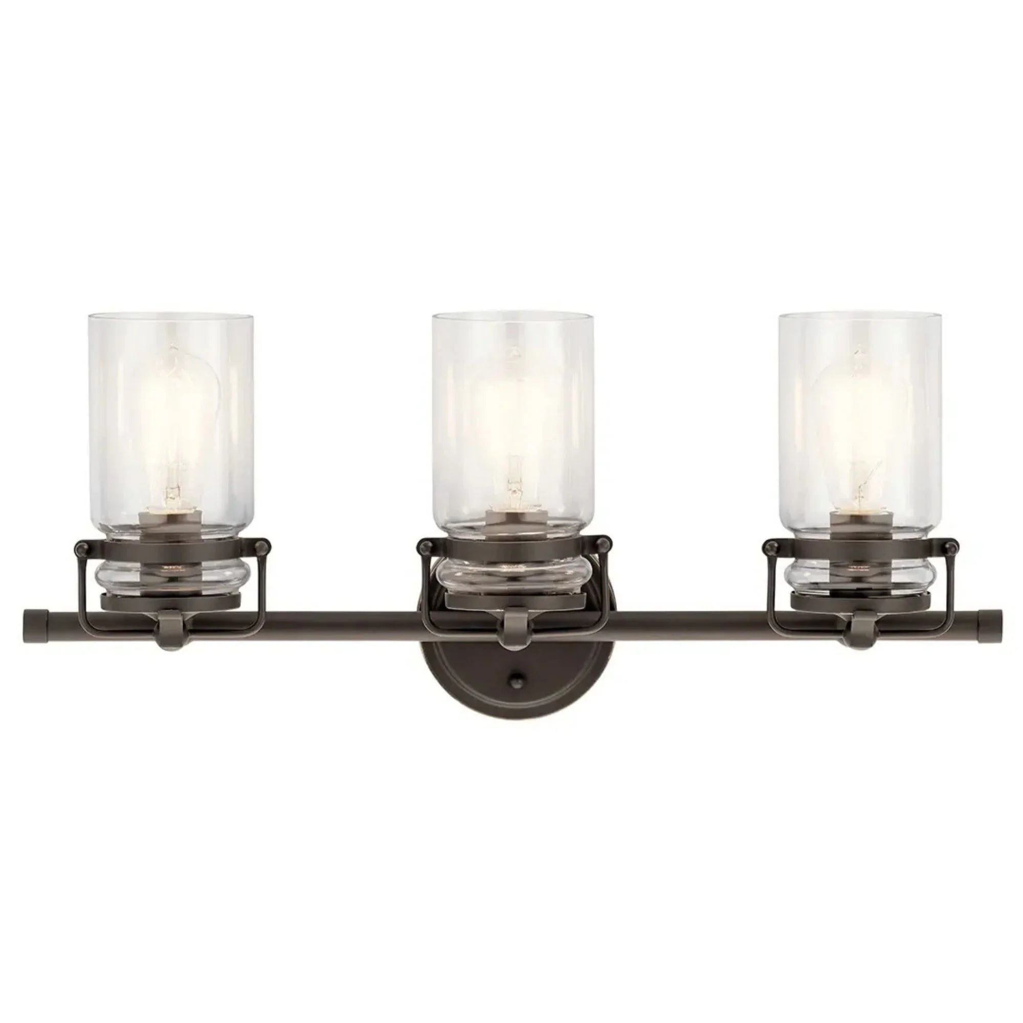 Brinley 24" 3-Light Bath Vanity Light, Olde Bronze Finish