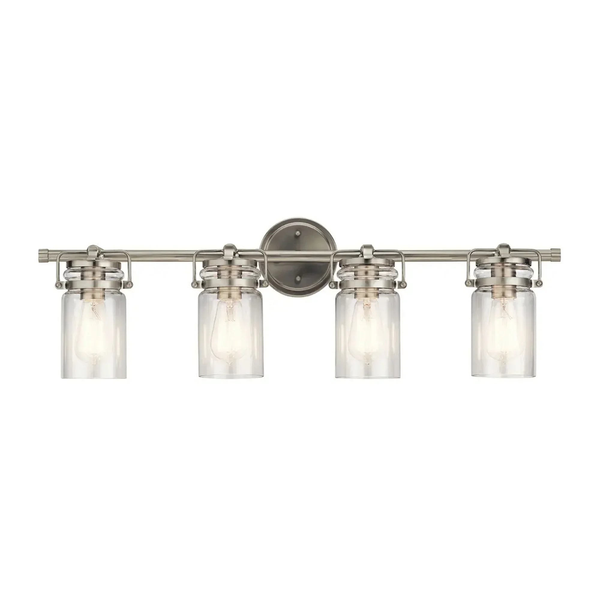 Kichler 45690NI Brushed Nickel Vanity Light | Transitional Farmhouse ...
