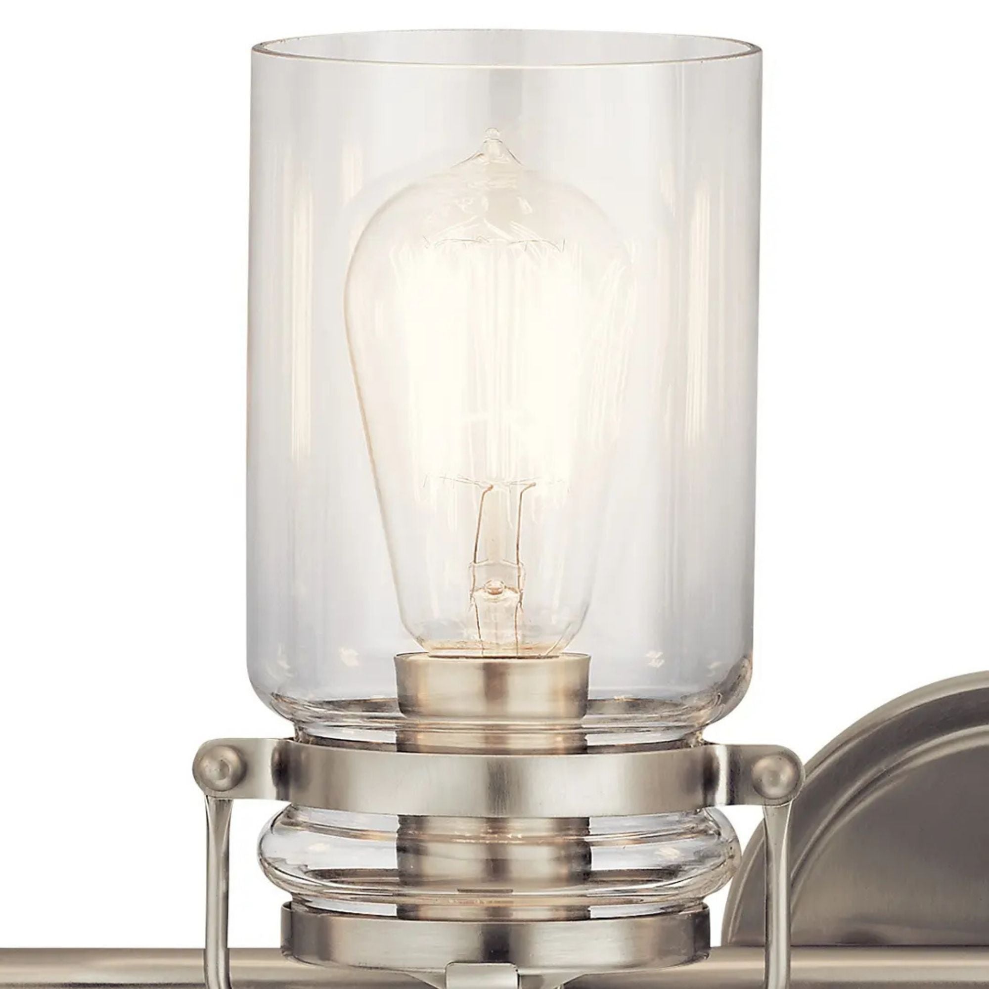 Brinley 33" 4-Light Bath Vanity Light, Brushed Nickel Finish