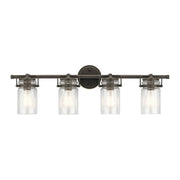 Brinley 33" 4-Light Bath Vanity Light, Olde Bronze Finish - Bees Lighting