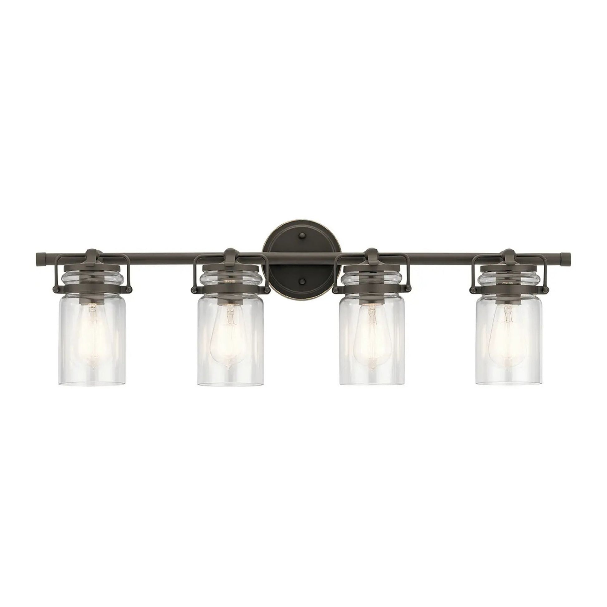 Brinley 33" 4-Light Bath Vanity Light, Olde Bronze Finish - Bees Lighting