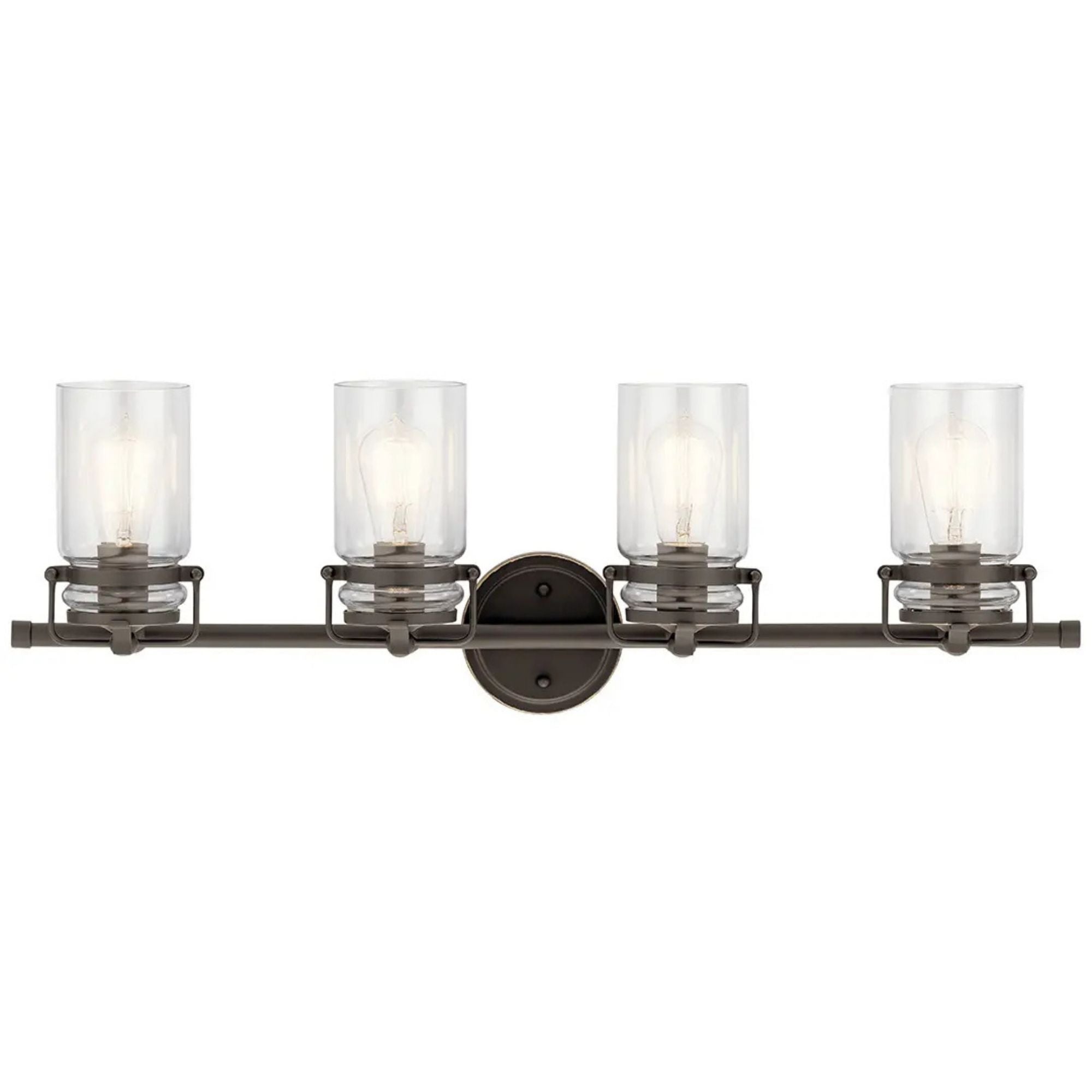 Brinley 33" 4-Light Bath Vanity Light, Olde Bronze Finish - Bees Lighting