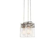 Brinley 9" 3-Light Pendant, Brushed Nickel Finish