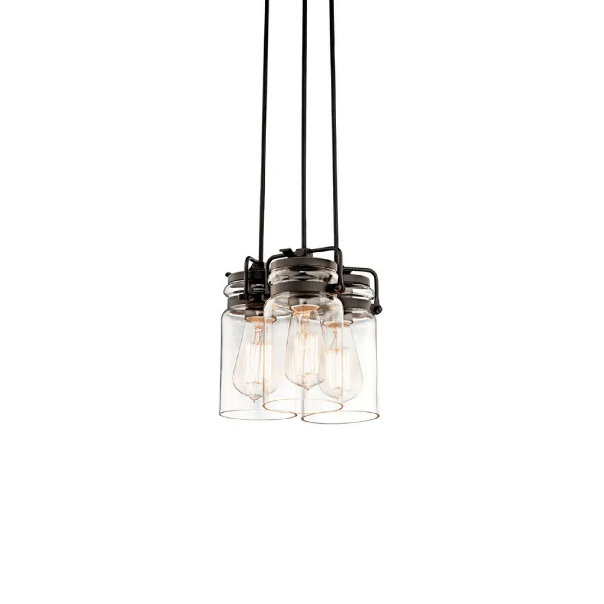 Brinley 9" 3-Light Pendant, Olde Bronze Finish