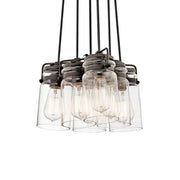 Brinley 12" 6-Light Pendant, Olde Bronze Finish