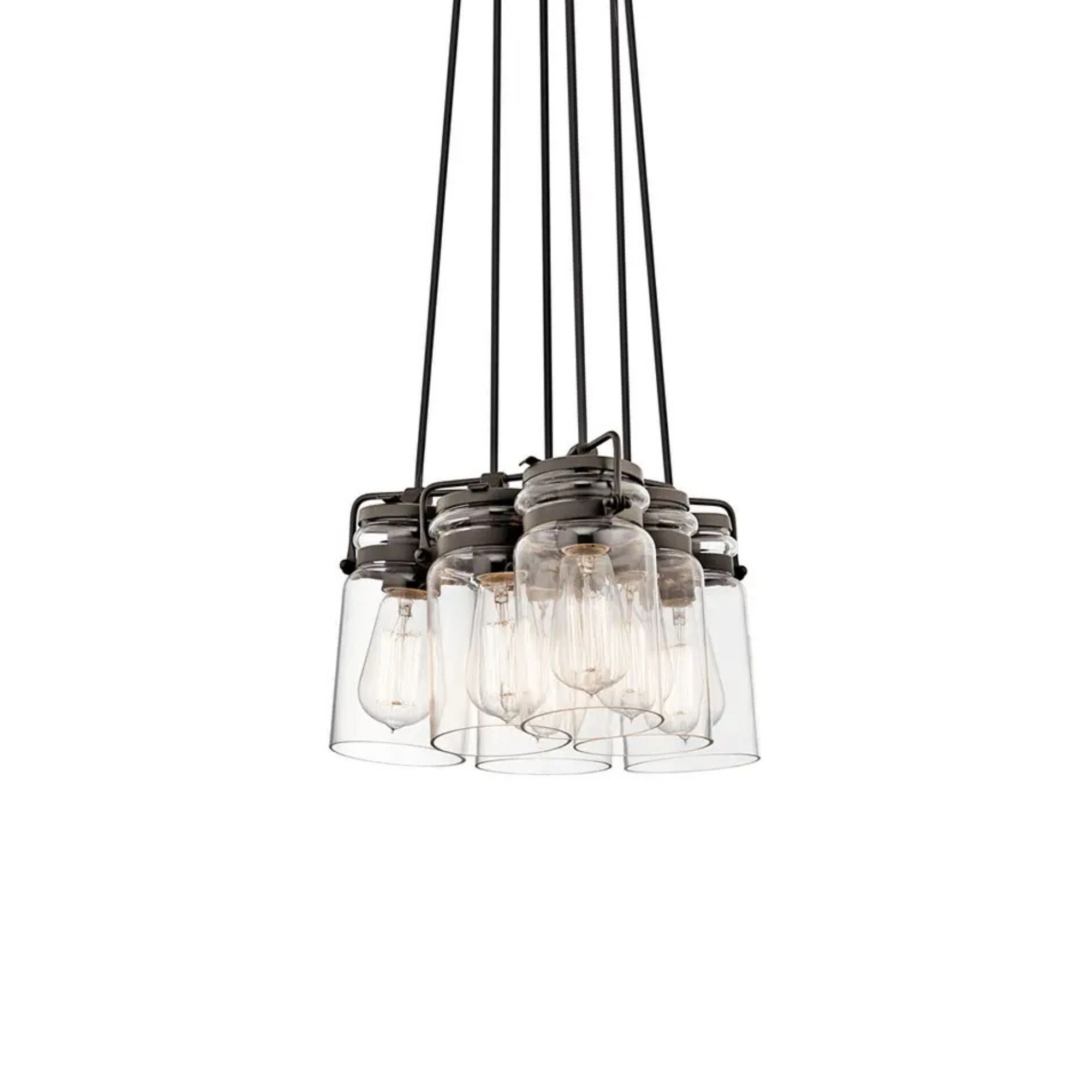 Brinley 12" 6-Light Pendant, Olde Bronze Finish