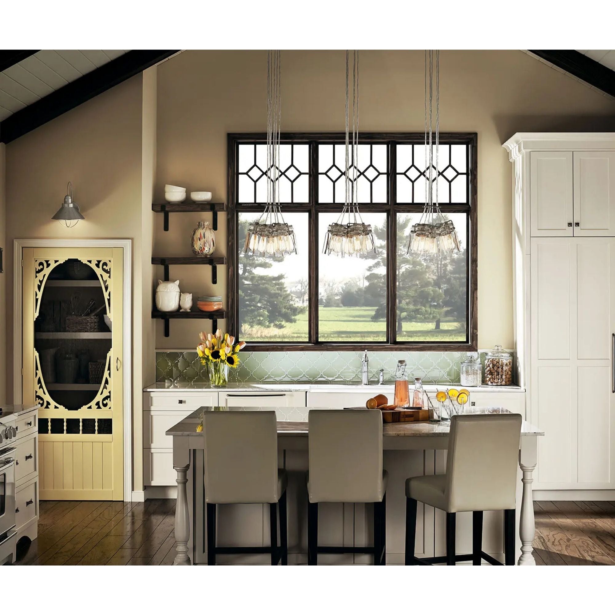 Brinley 12" 6-Light Pendant, Olde Bronze Finish