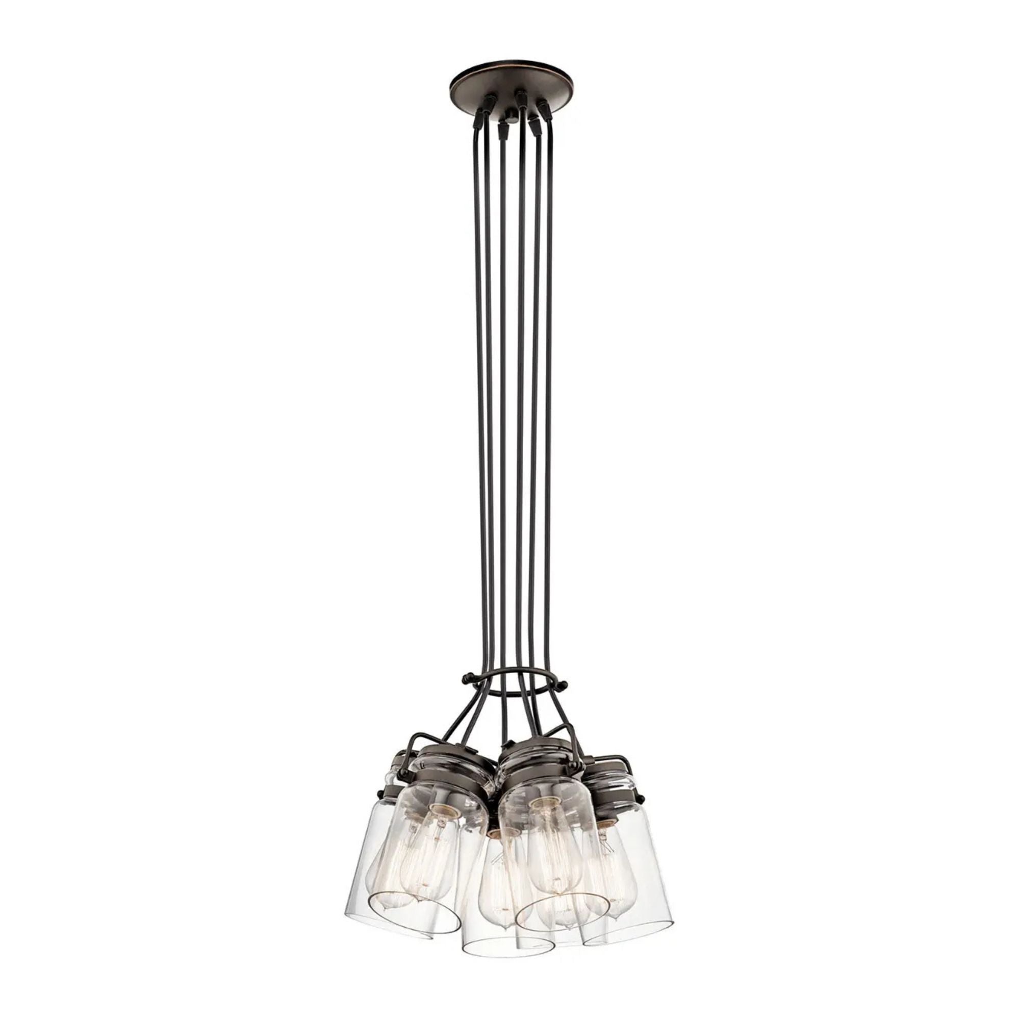 Brinley 12" 6-Light Pendant, Olde Bronze Finish