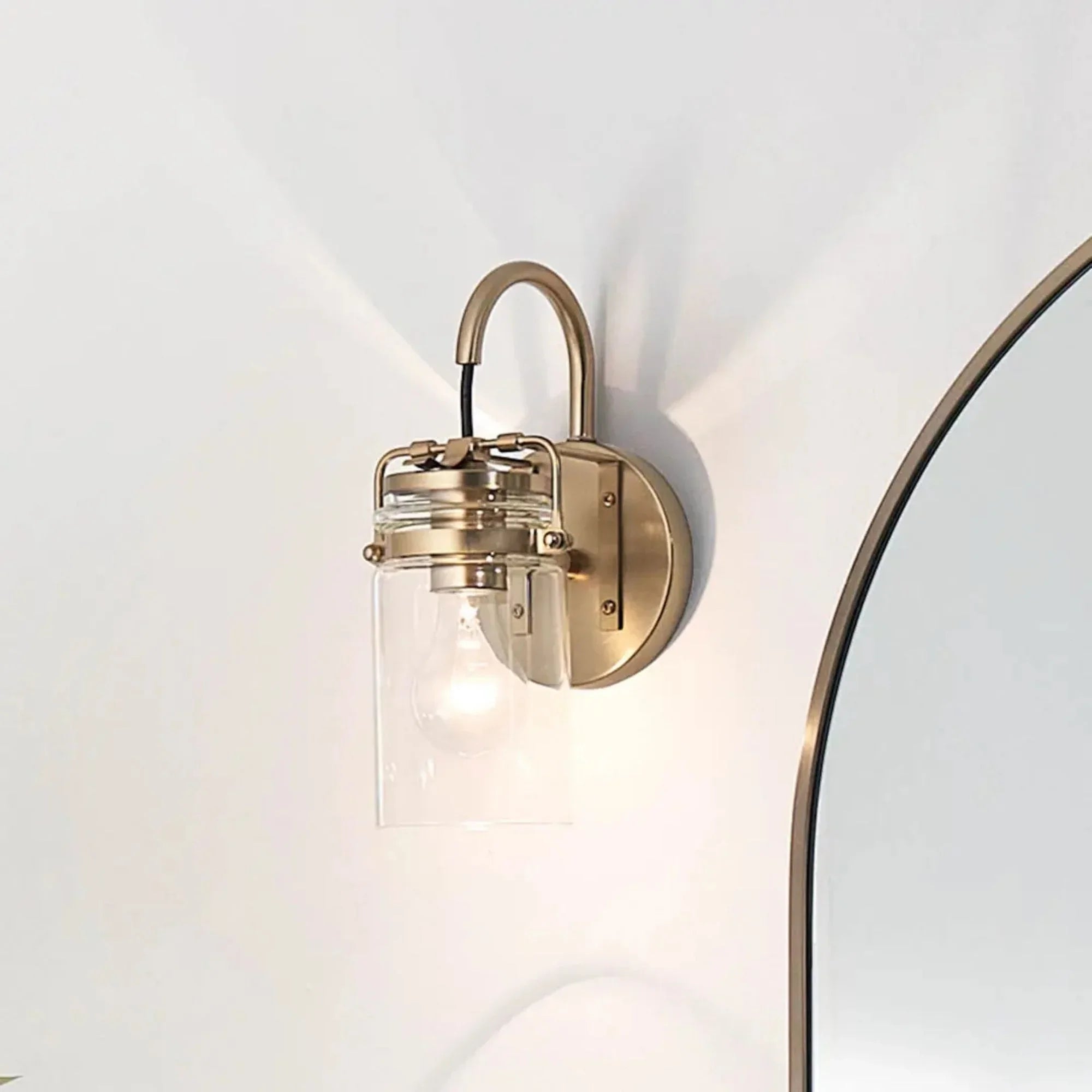 Brinley 12" Wall Sconce, Champagne Bronze Finish