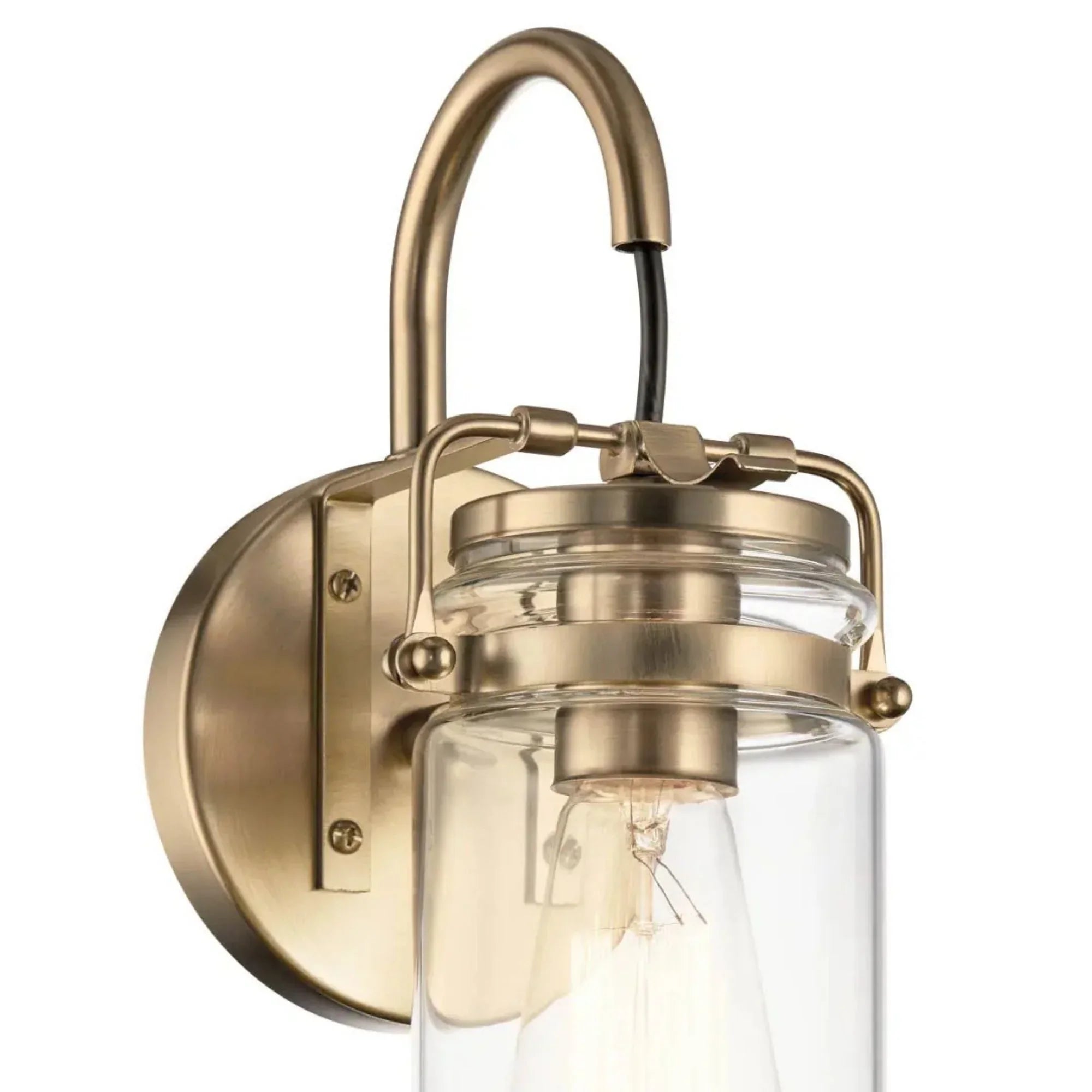 Brinley 12" Wall Sconce, Champagne Bronze Finish