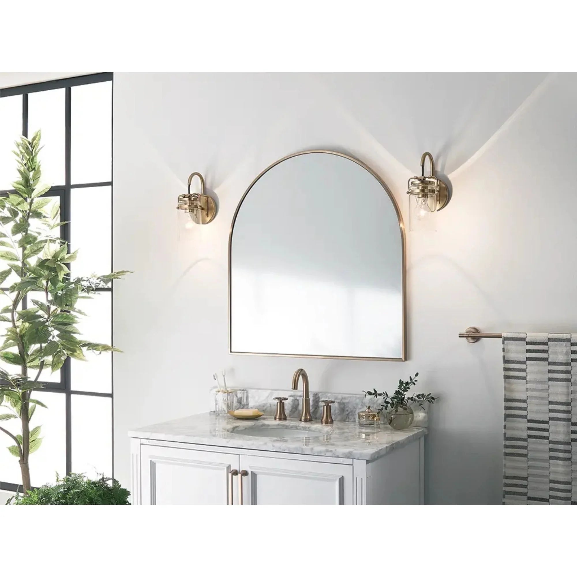 Brinley 12" Wall Sconce, Champagne Bronze Finish