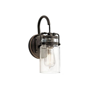 Brinley 12" Wall Sconce, Olde Bronze Finish