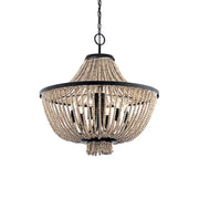 Brisbane 24" 6-Light Chandelier, Distressed Black Finish