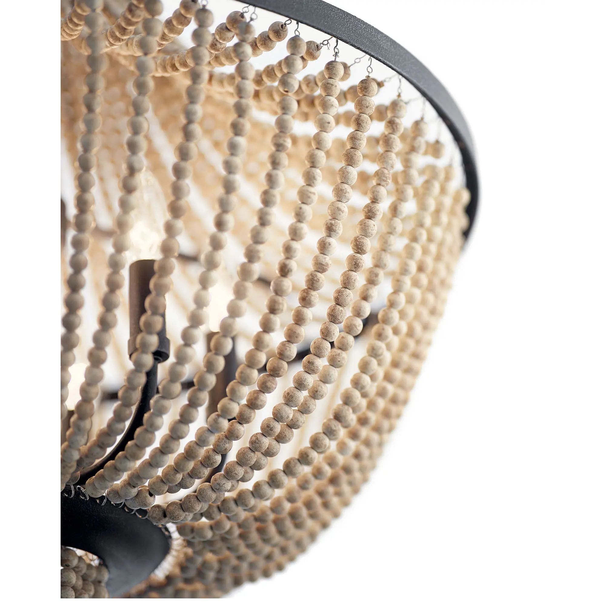 Brisbane 24" 6-Light Chandelier, Distressed Black Finish