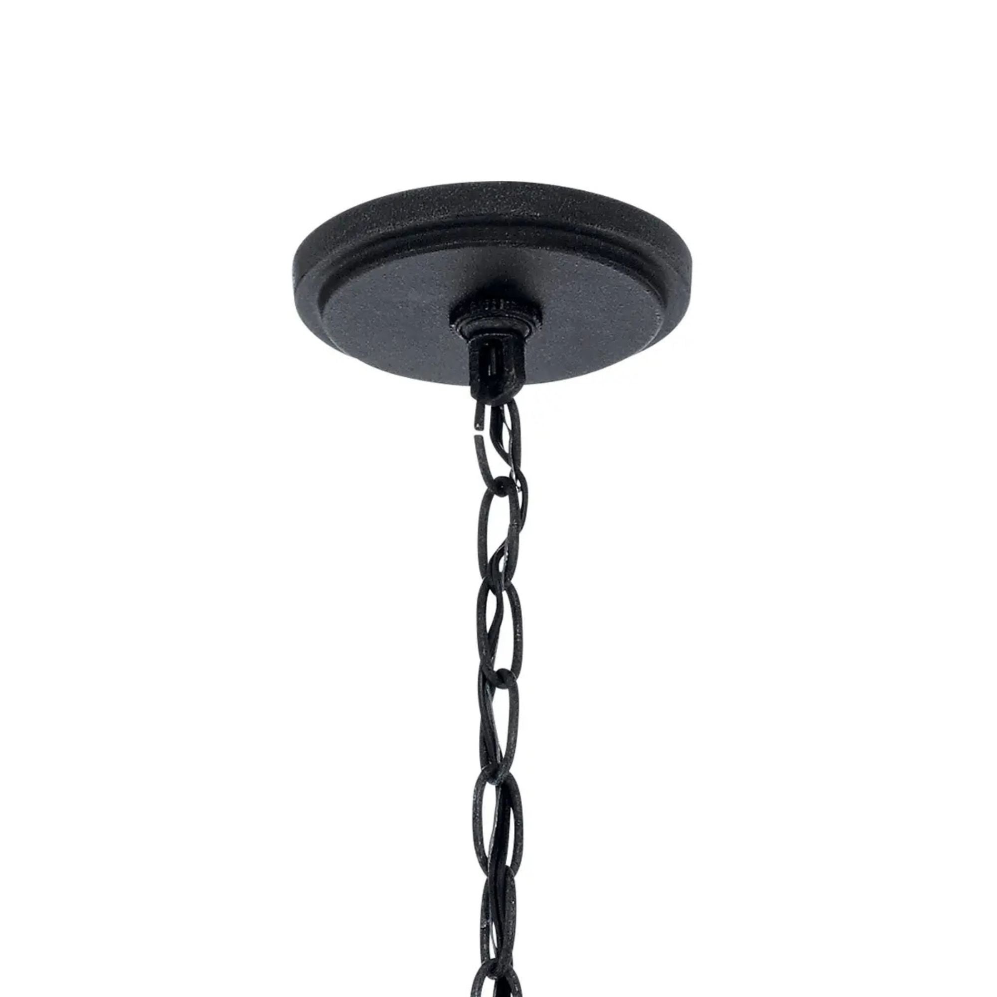 Brisbane 30" 8-Light Chandelier, Distressed Black Finish