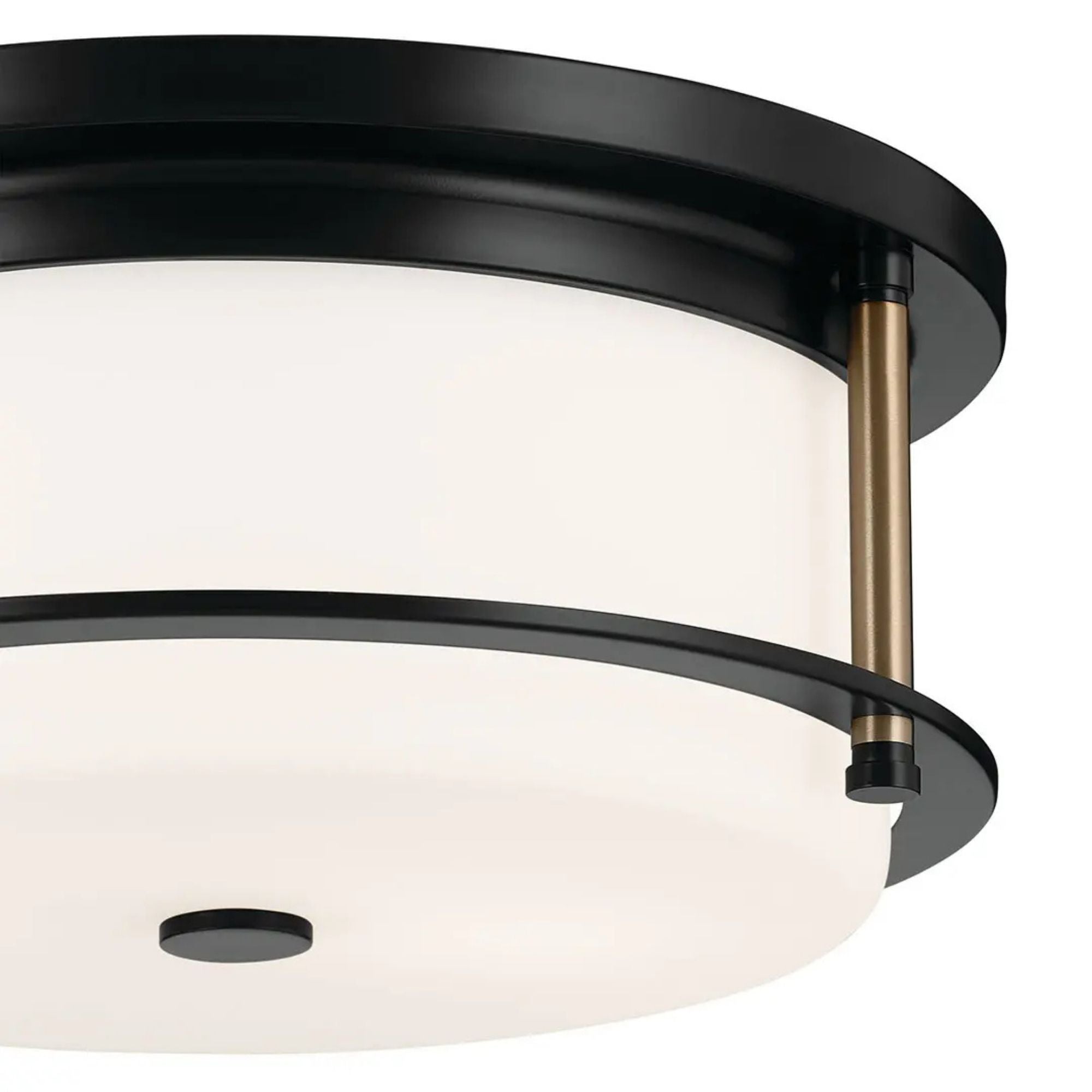 Brit 12" 2-Light Flush Mount, Black Finish