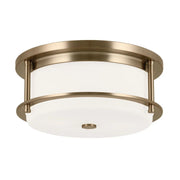 Brit 12" 2-Light Flush Mount, Champagne Bronze Finish