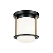 Brit 7" Flush Mount, Black Finish