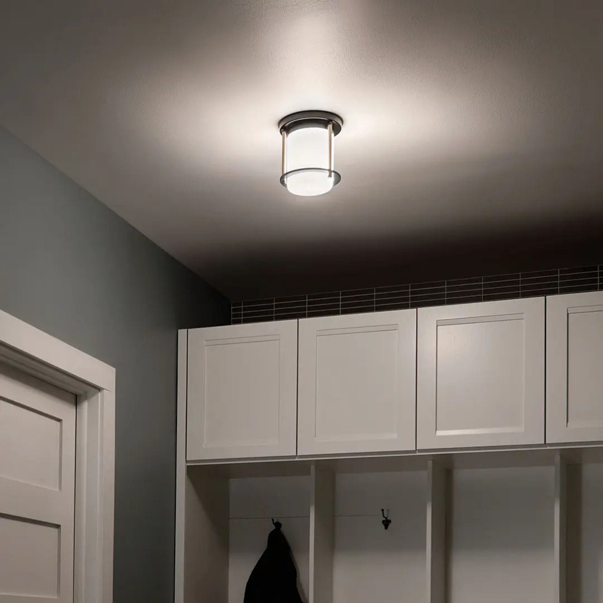 Brit 7" Flush Mount, Black Finish