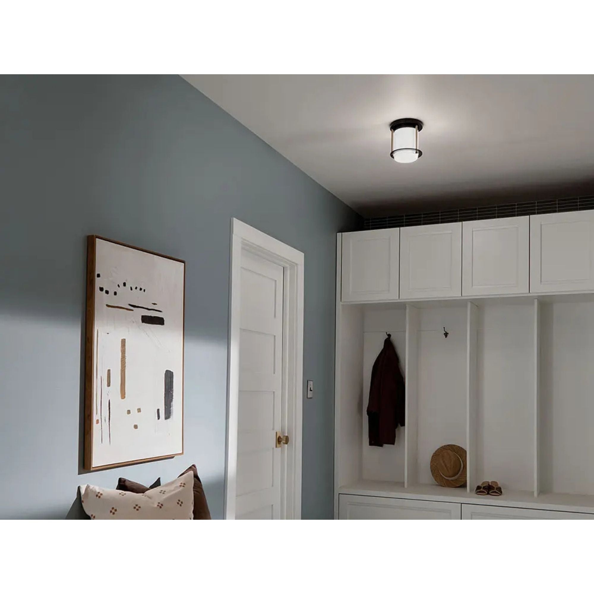 Brit 7" Flush Mount, Black Finish