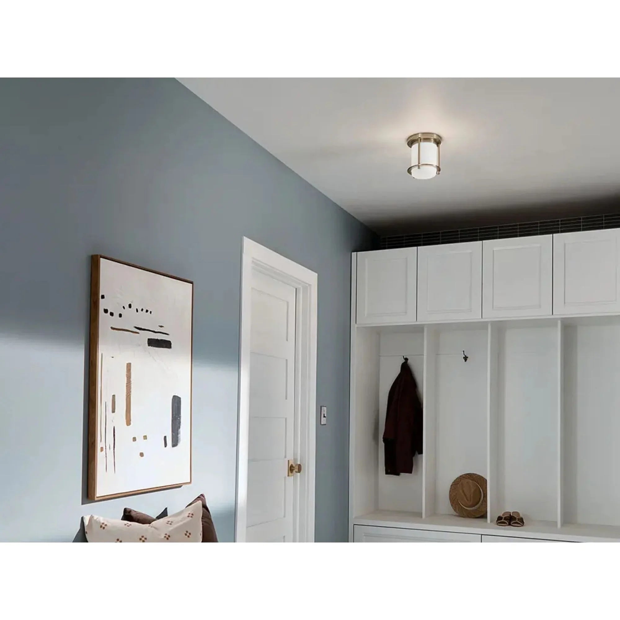 Brit 7" Flush Mount, Champagne Bronze Finish