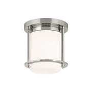 Brit 7" Flush Mount, Polished Nickel Finish
